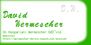 david wermescher business card